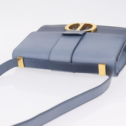 Christian Dior 30 Montaigne Flap Gradient Leather, Blue, Leather, Shoulder Bag