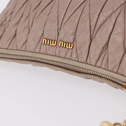 Miu Miu Shoulder Matelasse Leather, Pink, Leather, Shoulder Bag