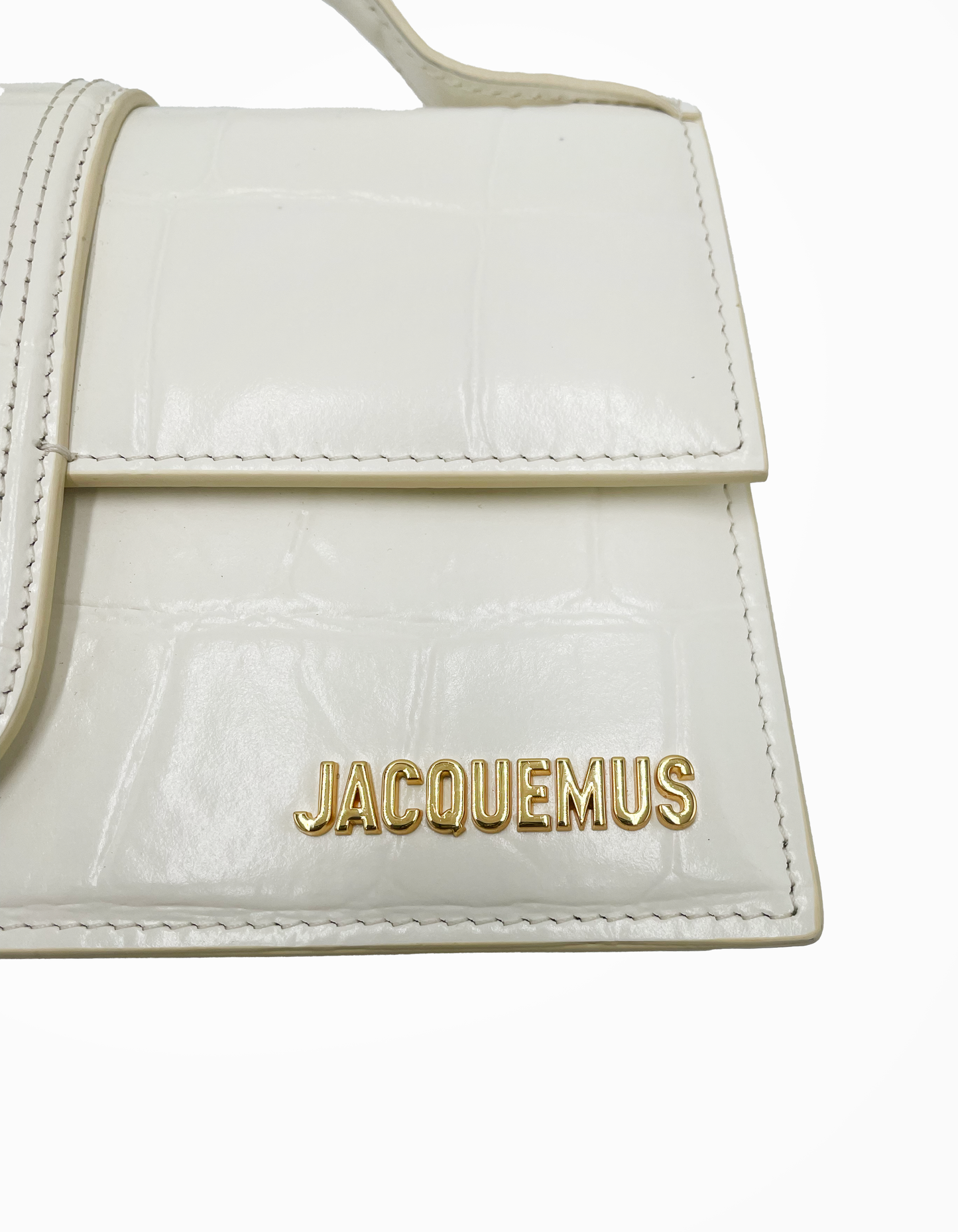 Jacquemus Le Bambinou Flap Shoulder Bag Padded Leather, WHITE, LEATHER, Travel bag