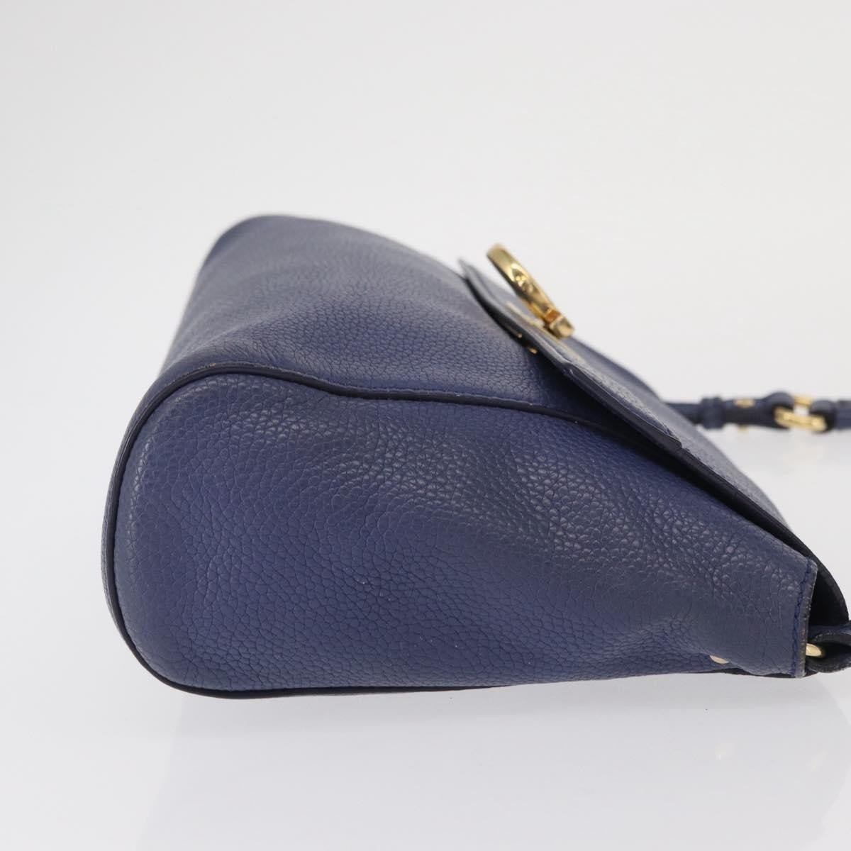 Salvatore Ferragamo Abbey Leather, Navy, Leather, Shoulder Bag