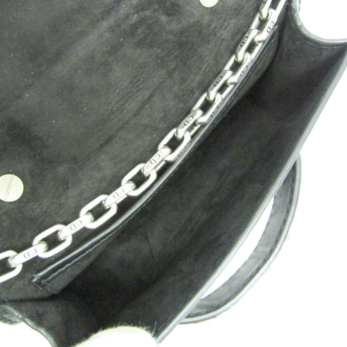 Christian Dior J'Adior Flap Embellished Leather, Black, Leather, Handbag