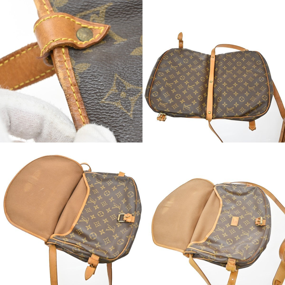 Louis Vuitton Saumur Monogram, Brown, Canvas, Shoulder Bag