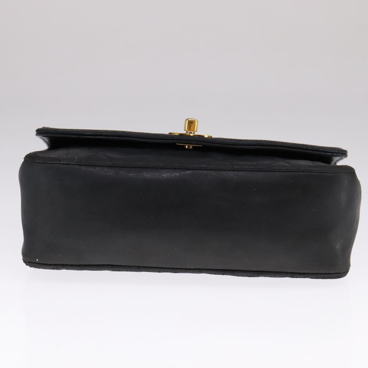 Chanel Vintage Diana Flap Bag Quilted Lambskin, BLACK, LEATHER, Shoulder bag