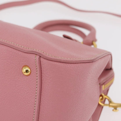 Miu Miu Madras Bowler Leather, Pink, Leather, Handbag