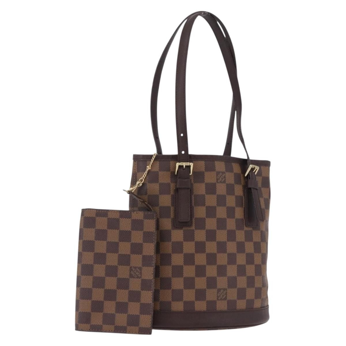 Louis Vuitton Marais Bucket Damier Ebene, Brown, Canvas, Shoulder Bag