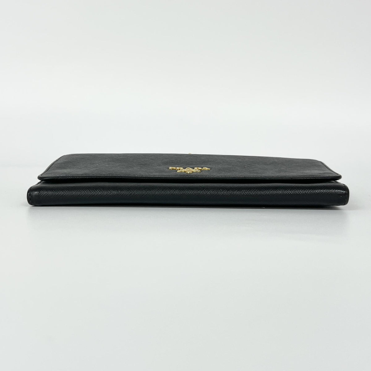Prada Chain Saffiano Leather, Black, Leather, Crossbody Bag