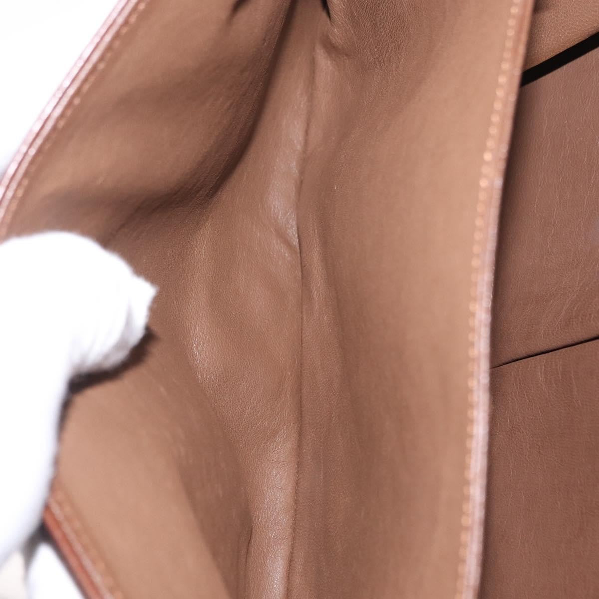 Celine Triomphe Leather, Brown, Leather, Shoulder Bag