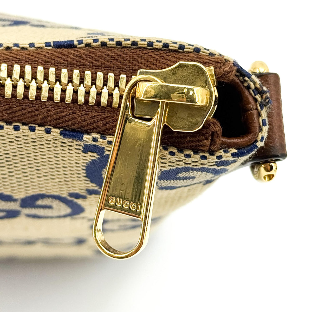 Gucci Zip Messenger Jumbo GG Canvas, Brown, Canvas, Handbag