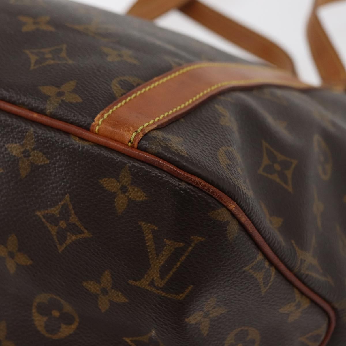 Louis Vuitton Shopping Sac Monogram Canvas, Brown, Canvas, Handbag
