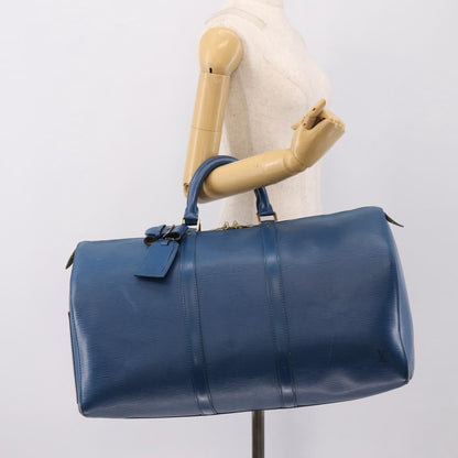 Louis Vuitton Keepall Epi Leather, Blue, Leather, Travel Bag