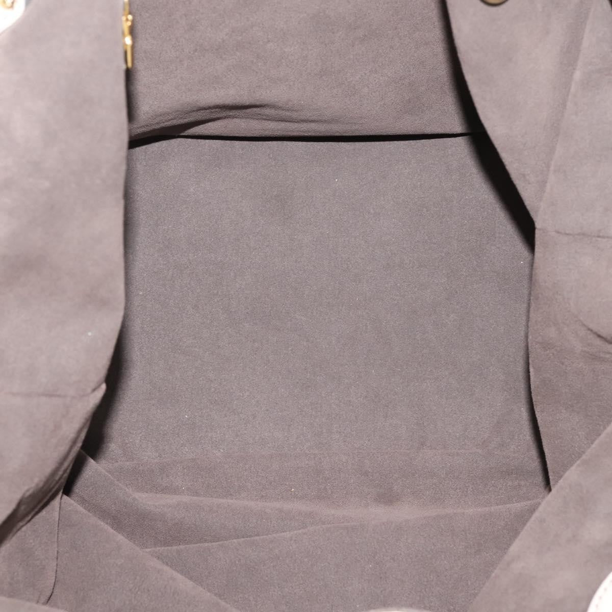 Louis Vuitton L Hobo Mahina Leather, Beige, Leather, Shoulder Bag
