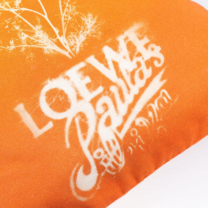 Loewe Paula Drawstring Printed Canvas, Orange, Canvas, Clutch