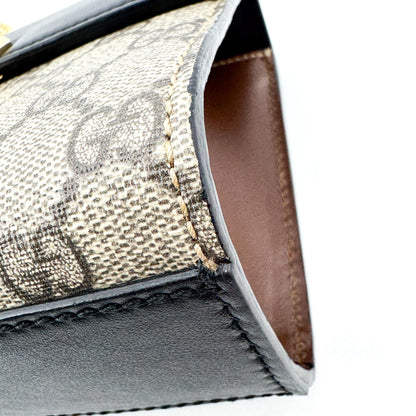 Gucci Padlock GG Coated Canvas and Leather, Brown, Canvas, Shoulder Bag