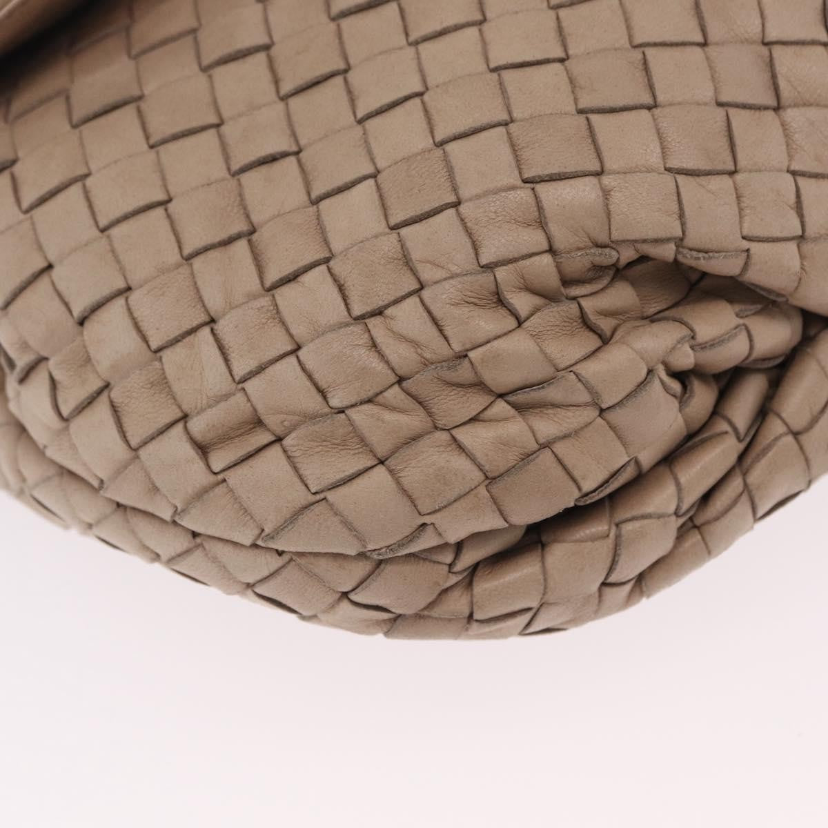 Bottega Veneta Intrecciato Shoulder Leather, Beige, Leather, Shoulder Bag