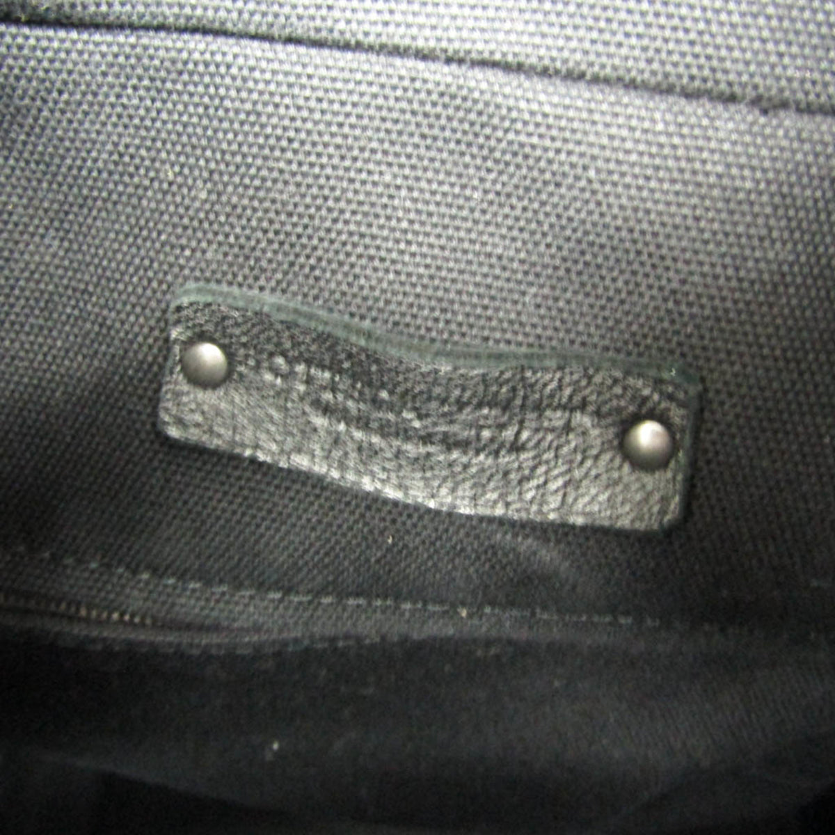 Bottega Veneta Drawstring Printed Canvas with Intrecciato Leather, Black, Canvas, Backpack
