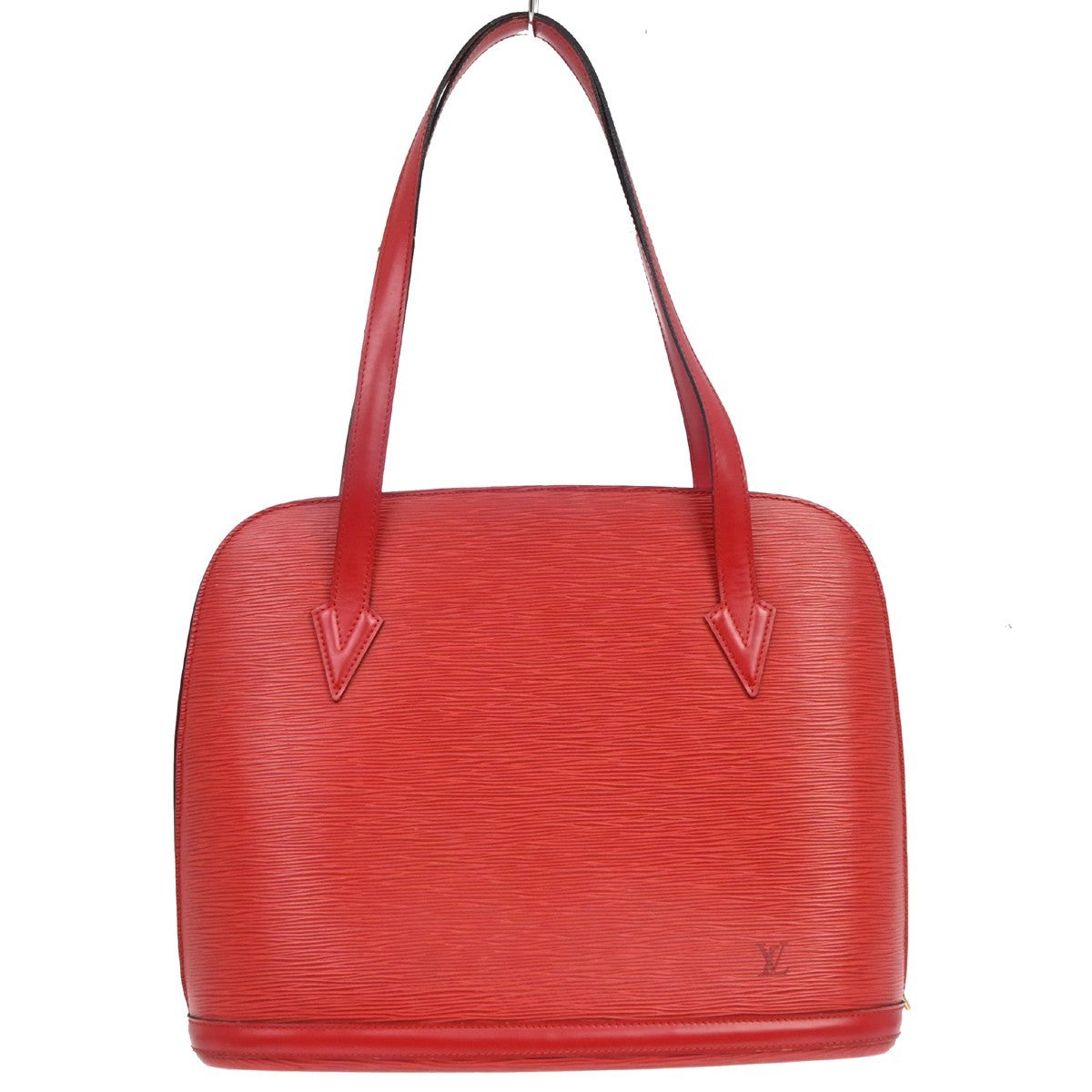 Louis Vuitton Lussac Epi Leather, Red, Leather, Handbag