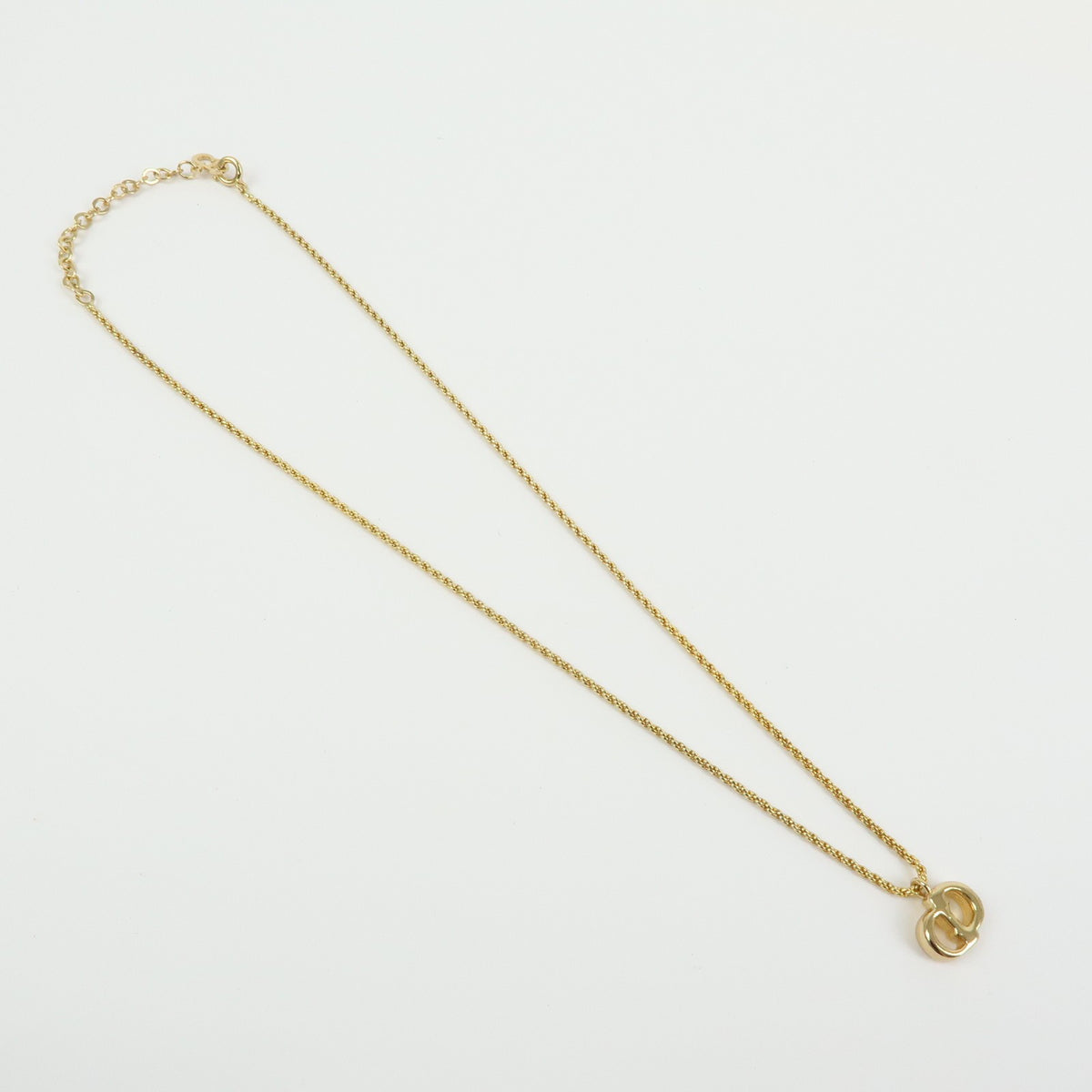 Christian Dior CD Pendant Metal, Gold, Gold Plated, Necklace
