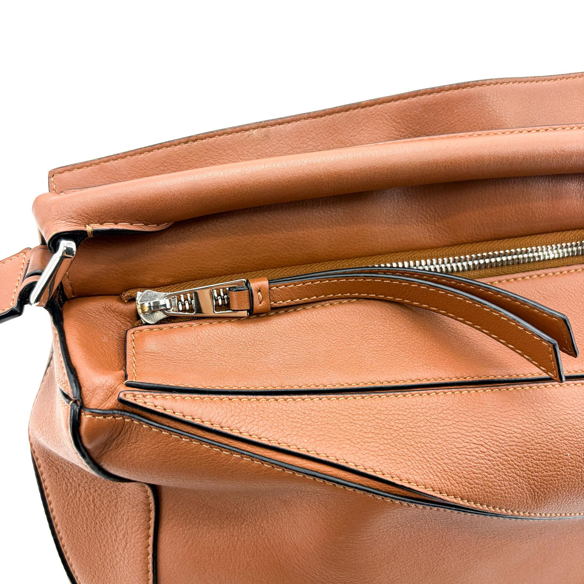 Loewe Puzzle Leather, Brown, Leather, Handbag