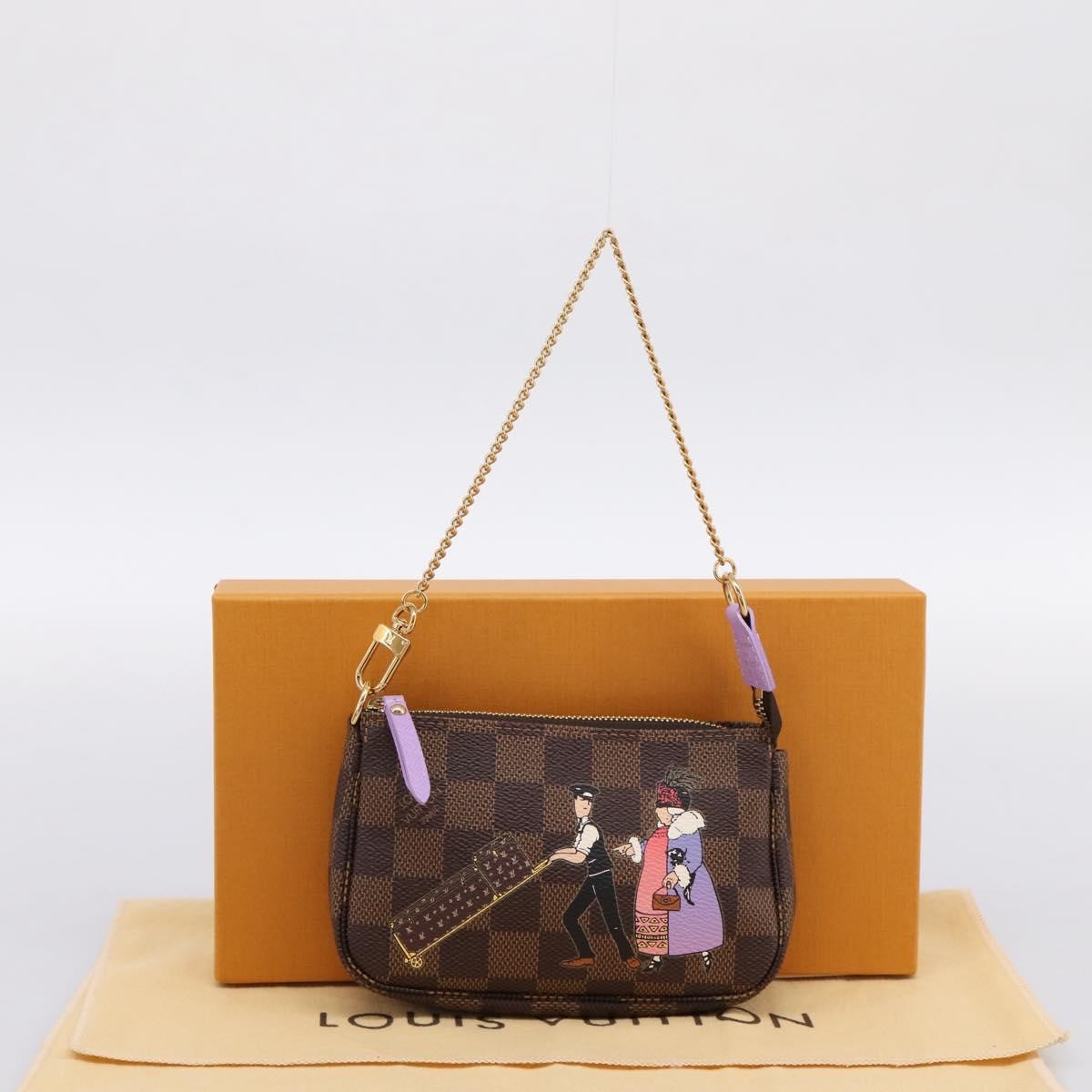Louis Vuitton Pochette Accessoires Limited Edition Damier, Brown, Canvas, Clutch