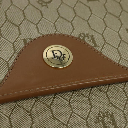 Christian Dior Vintage Honeycomb Canvas, Beige, Canvas, Shoulder Bag