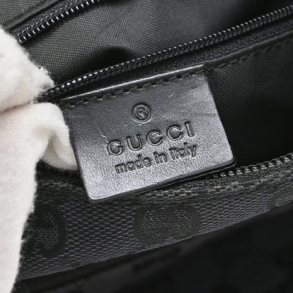 Gucci Hobo GG Canvas, Black, Canvas, Shoulder Bag