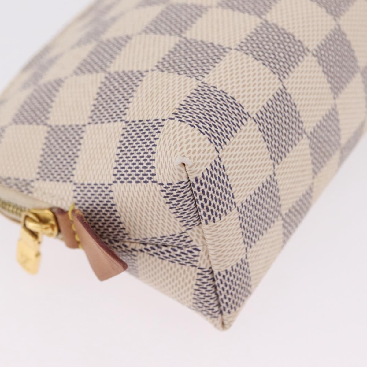 Louis Vuitton Toiletry Pouch Damier, Beige, Canvas, Clutch