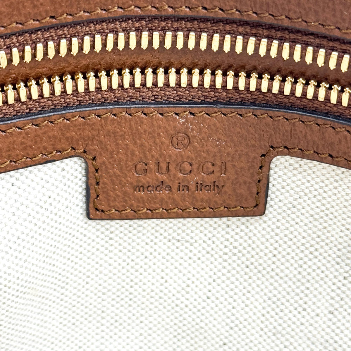 Gucci Zip Messenger Jumbo GG Canvas, Brown, Canvas, Handbag