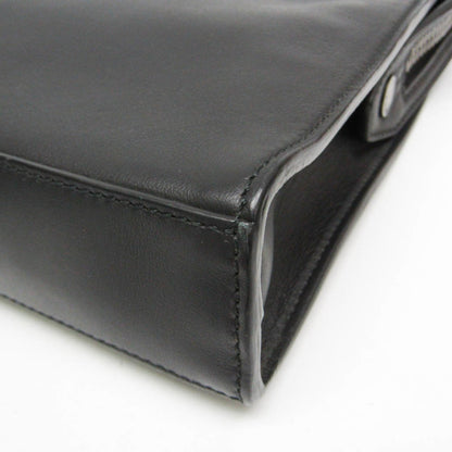 Fendi Convertible Document Holder Leather, Black, Leather, Briefcase