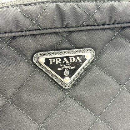 Prada Convertible Quilted Tessuto, Black, Nylon, Shoulder Bag