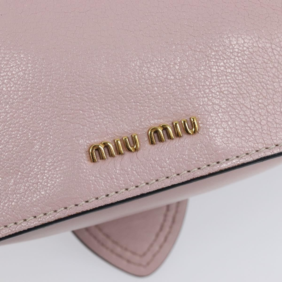 Miu Miu Madras Crystal Flap Leather, Pink, Leather, Crossbody Bag