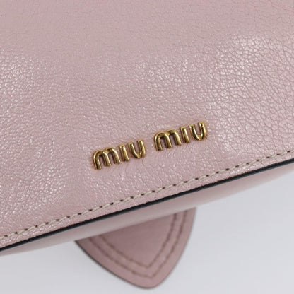 Miu Miu Madras Crystal Flap Leather, Pink, Leather, Crossbody Bag