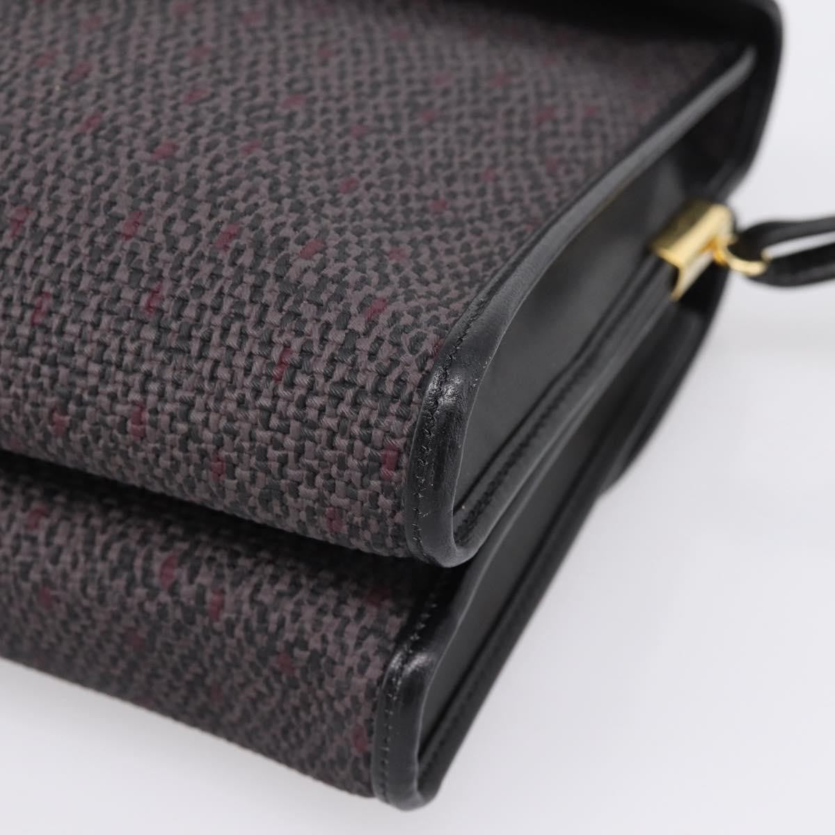 Saint Laurent Vintage Shoulder bag Leather, Gray, Canvas, Shoulder Bag