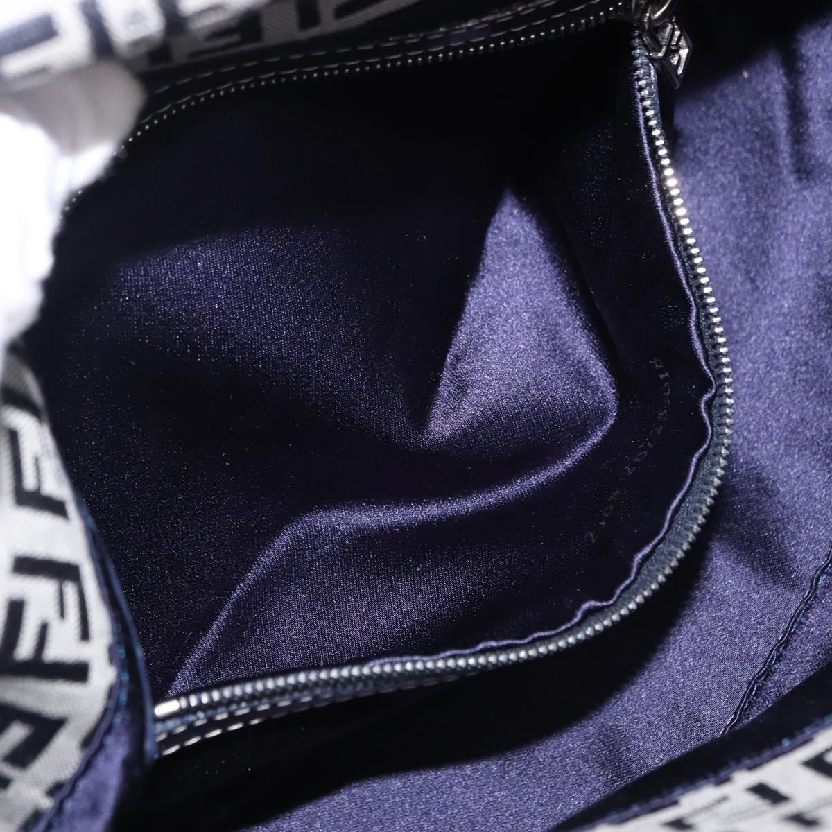 Fendi Baguette Zucchino Canvas, Navy, Canvas, Handbag