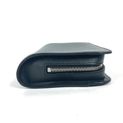 Louis Vuitton Zip Coin Purse Taiga Leather, BLACK, LEATHER, Wallets