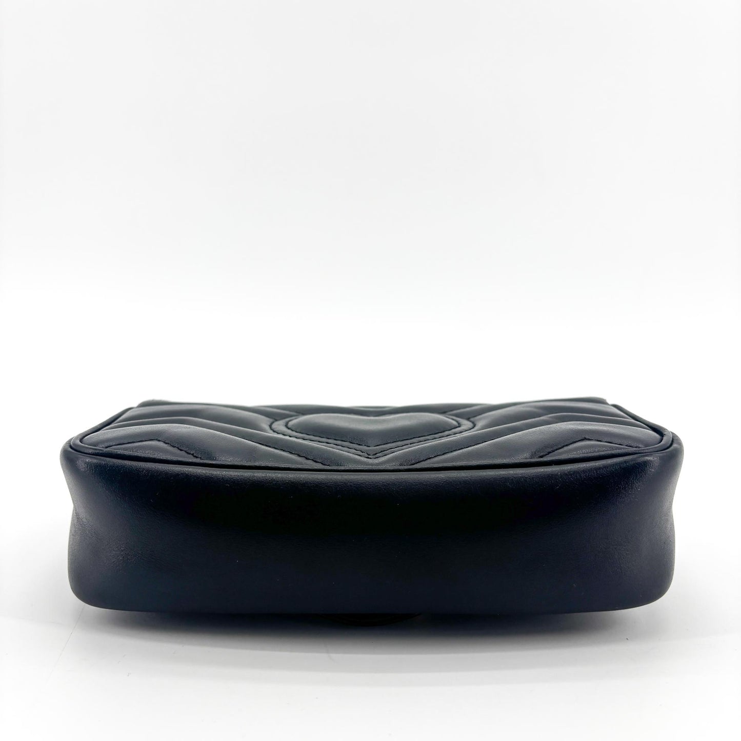 Gucci GG marmont Black leather, Black, Leather, Shoulder Bag