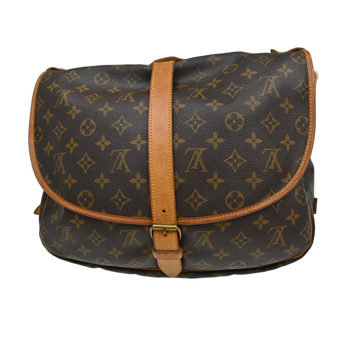 Louis Vuitton Saumur Monogram Canvas, Brown, Canvas, Shoulder Bag