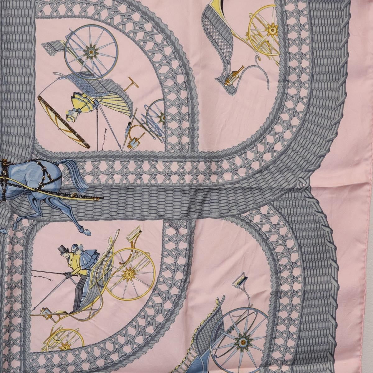 Hermes Carré 90 Silk multicolor, Pink, Silk, Scarf