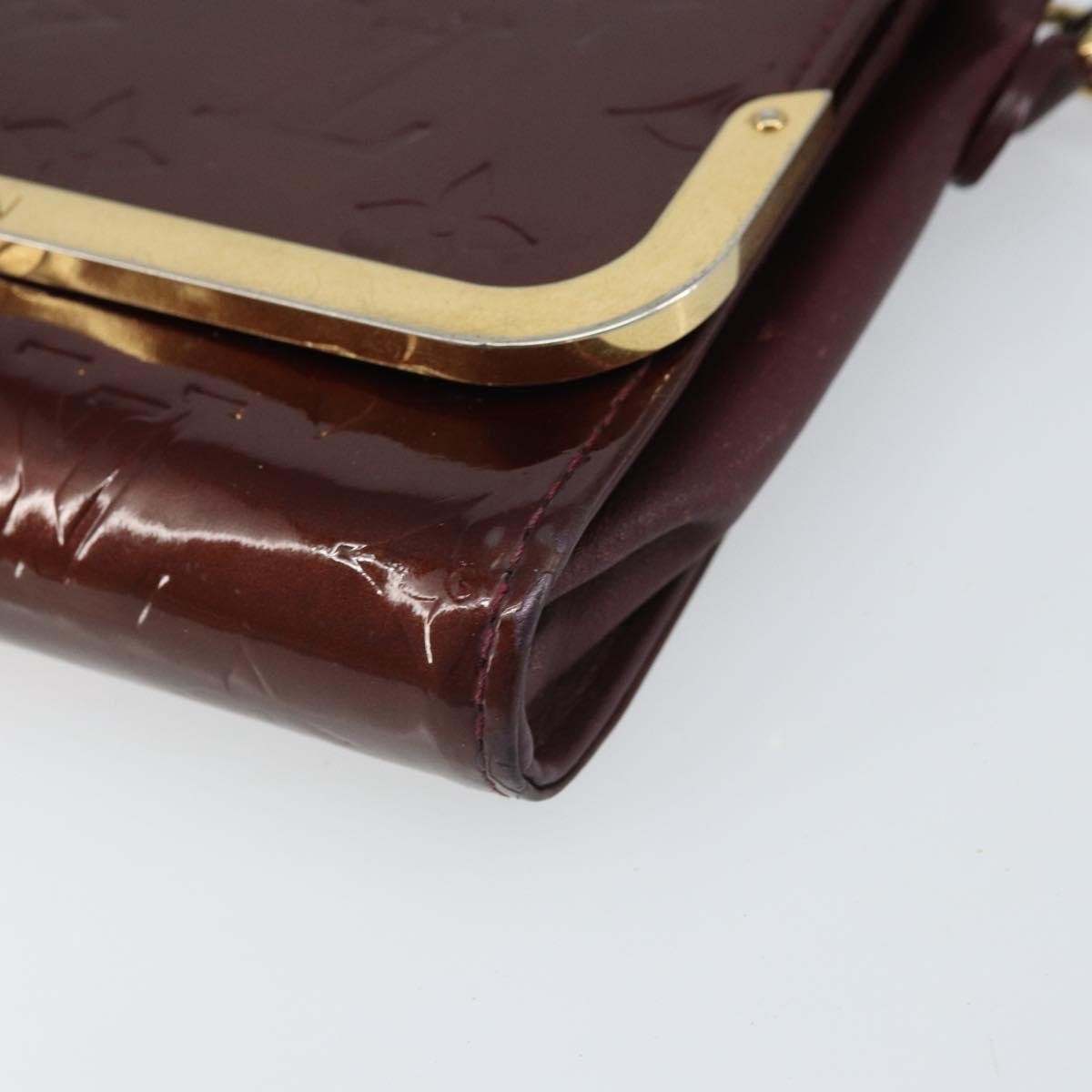 Louis Vuitton Rossmore Monogram Vernis, Burgundy, Patent Leather, Handbag