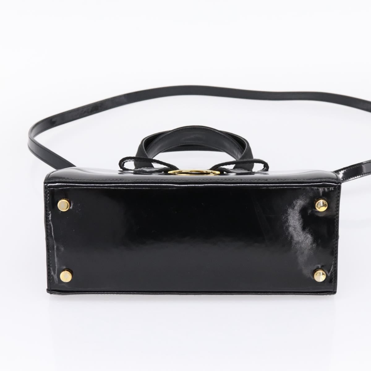 Salvatore Ferragamo Convertible Vara Bow Patent Leather, Black, Patent Leather, Handbag