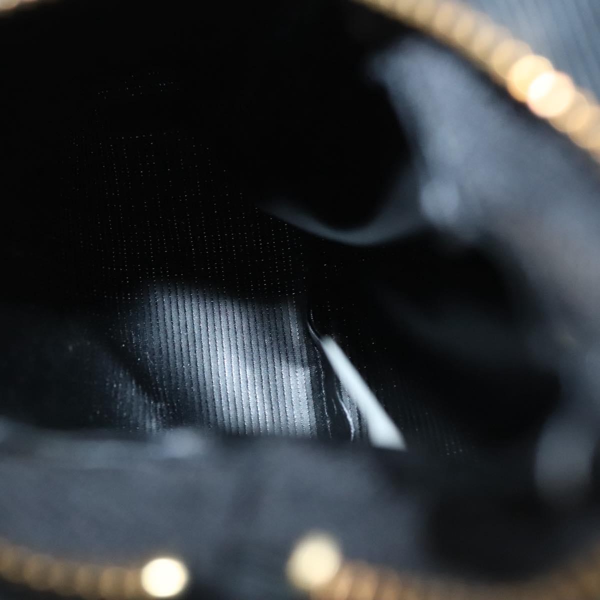 Celine Circle Logo Pouch Nylon, Black, Nylon, Clutch