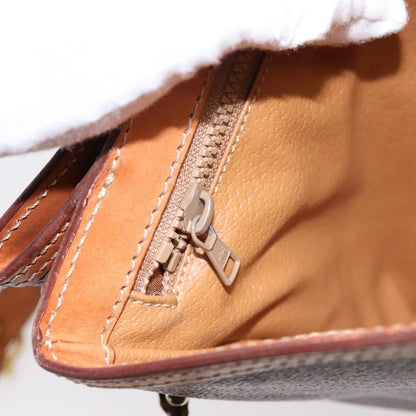 Celine Macadam Leather, Brown, Canvas, Shoulder Bag