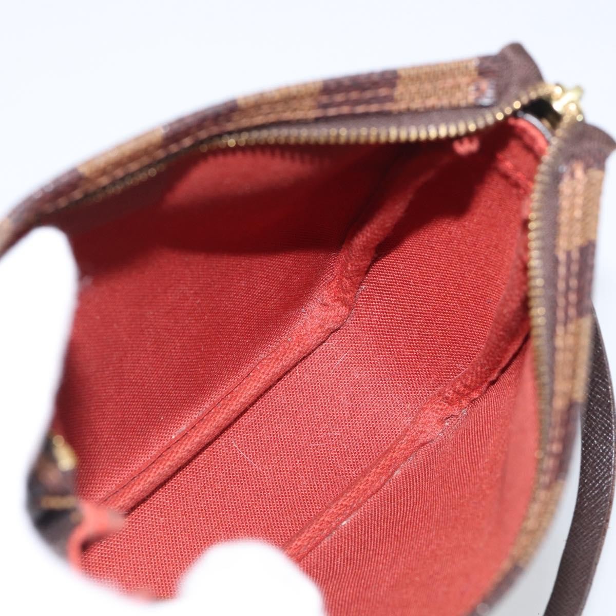 Louis Vuitton Trousse Make Up Damier, Brown, Canvas, Clutch
