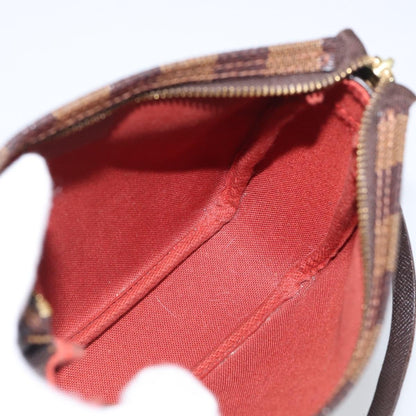 Louis Vuitton Trousse Make Up Damier, Brown, Canvas, Clutch