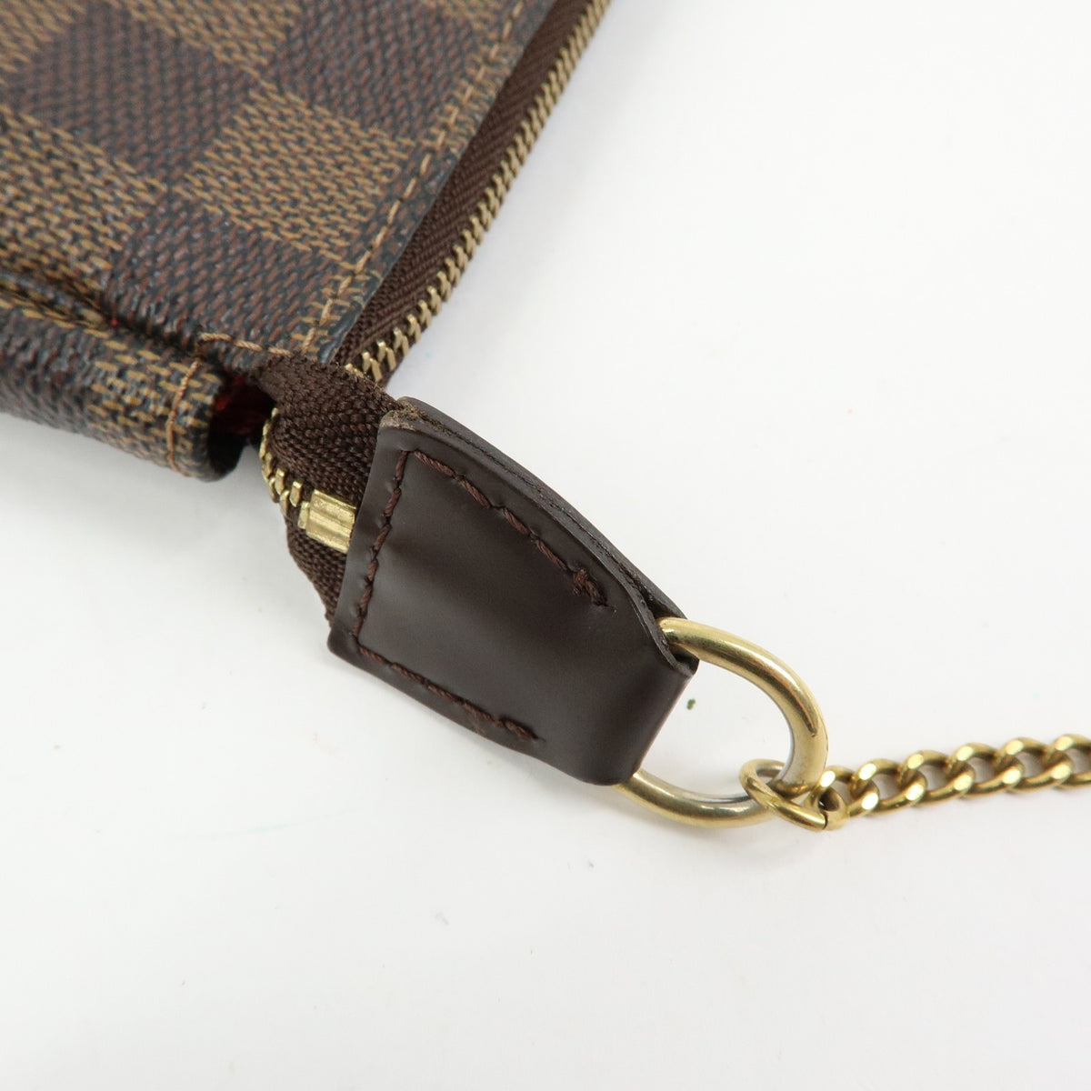 Louis Vuitton Pochette Accessoires Damier, Brown, Canvas, Clutch