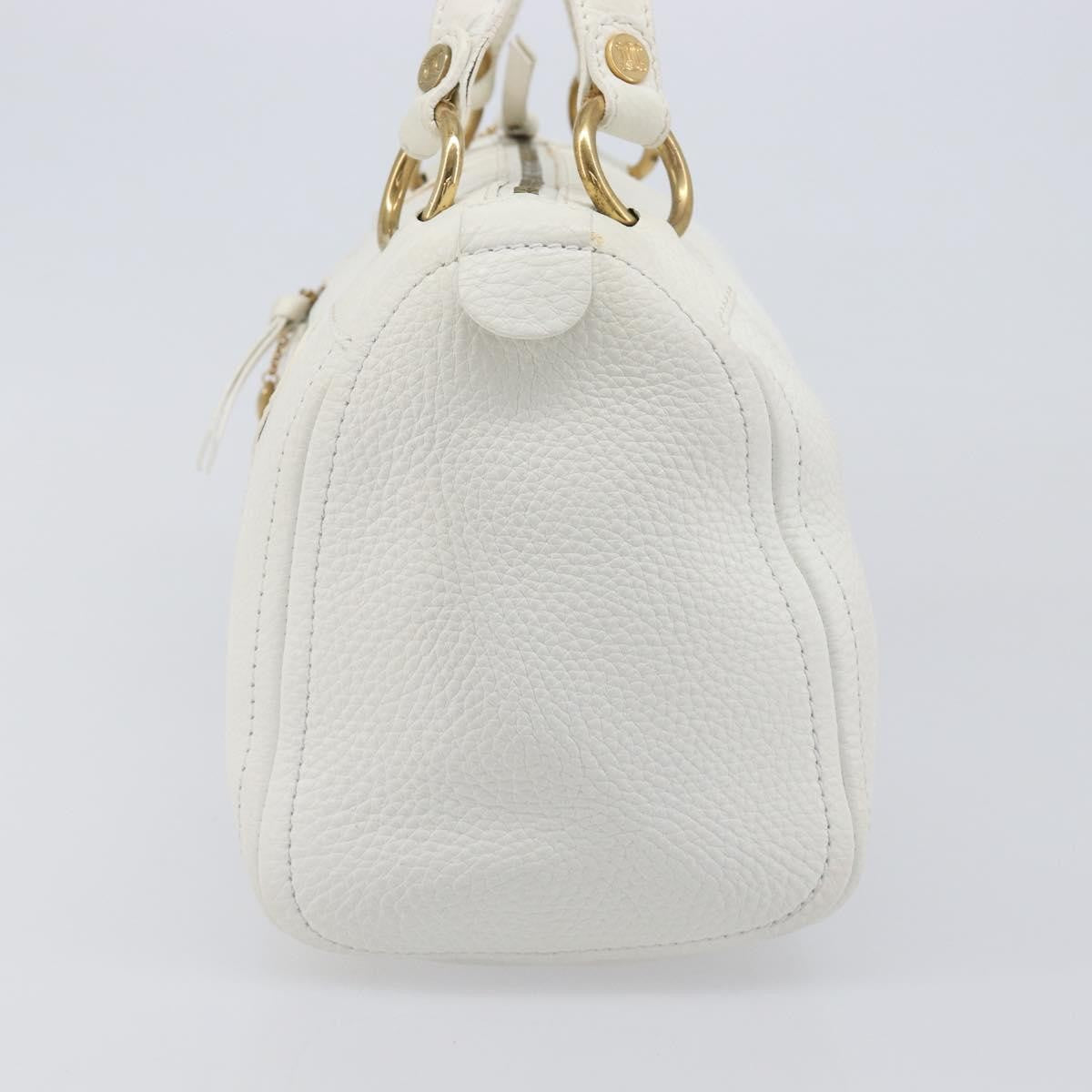 Celine Handbag Leather, White, Leather, Handbag