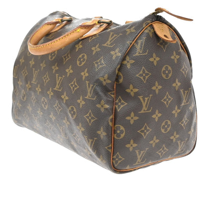 Louis Vuitton Speedy Monogram Canvas, Brown, Leather, Handbag