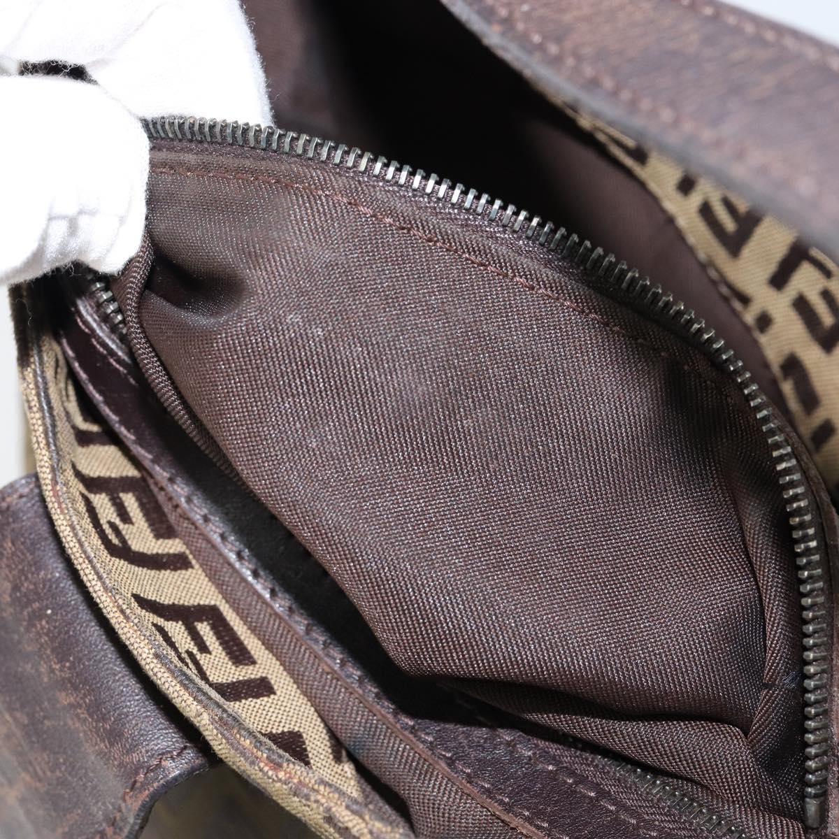 Fendi Mamma Baguette Zucca canvas, BROWN, CANVAS, Handbag