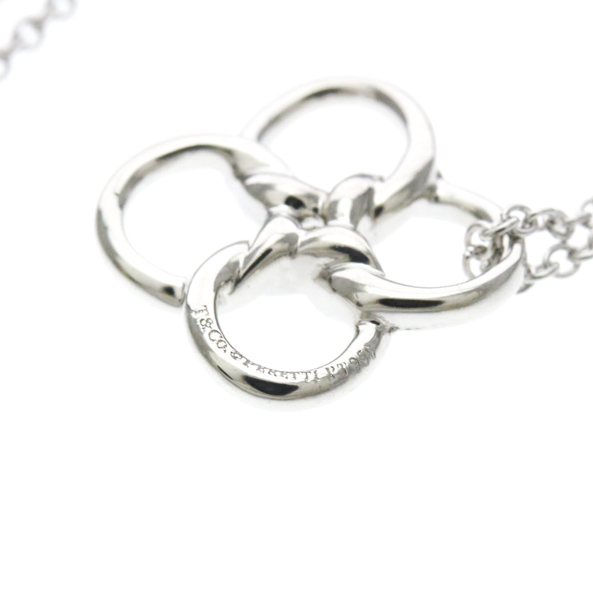 Tiffany & Co. Elsa Peretti Quadrifoglio Pendant Platinum, Silver, Platinum, Necklace