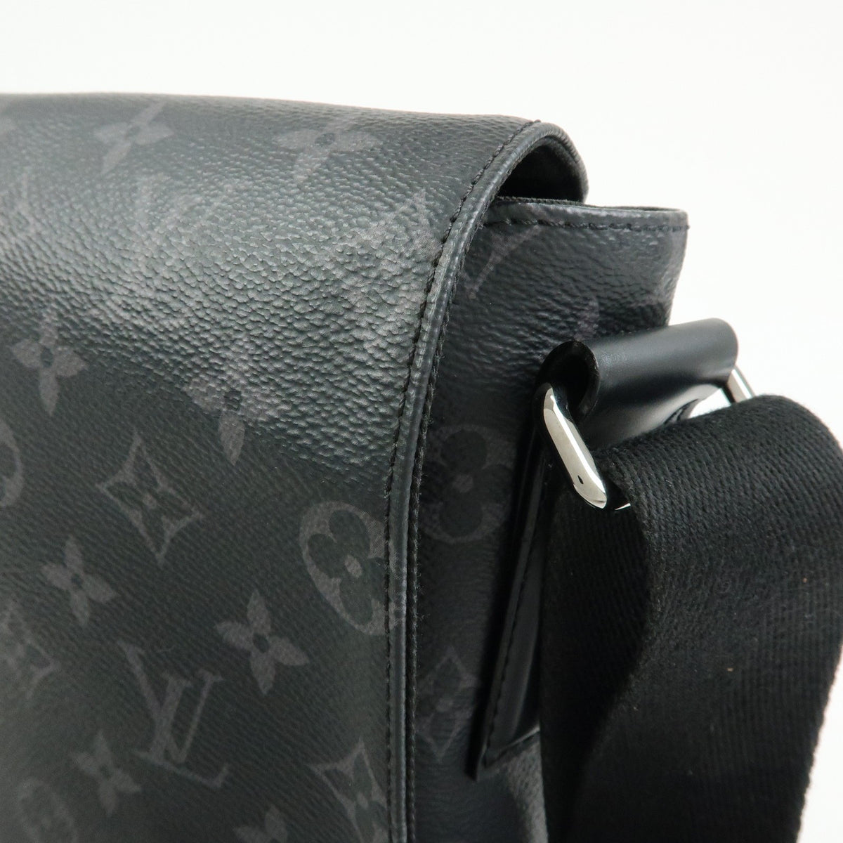 Louis Vuitton District Messenger Monogram Eclipse Canvas, Gray, Canvas, Handbag