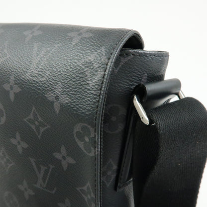 Louis Vuitton District Messenger Monogram Eclipse Canvas, Gray, Canvas, Handbag